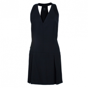 Pre Owned McQ by Alexander McQueen Black V-Neck Flared Dress M