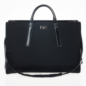 Pre Owned Gucci Black Nylon Briefcase