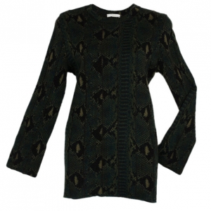 Pre Owned Chloe Snake Print Knit Sweater S