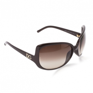 Pre Owned Dolce and Gabbana Brown Oversized Square Sunglasses