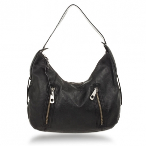 Pre Owned Givenchy Black Monogram Embossed Leather Hobo