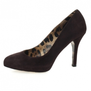 Pre Owned Dolce and Gabbana Brown Suede Pumps Size 37.5 