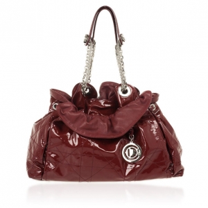 Pre Owned Dior Burgundy Patent 'Le Trente' Bag