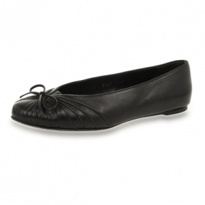 Pre Owned Salvatore Ferragamo Black Recanati Ballet Flats Size 38.5