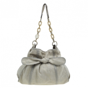 Pre Owned Stella McCartney Metallic Gold Canvas Hobo