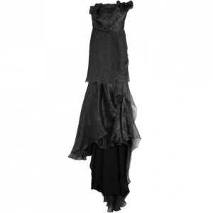 Pre Owned Oscar De La Renta Silk Crush Gown XS