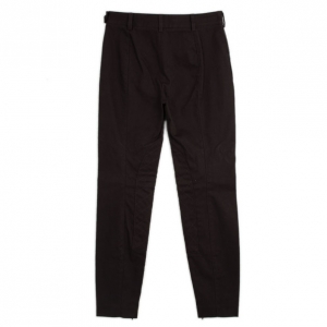 Pre Owned D and G Brown Skinny Trousers with Leather Piping L