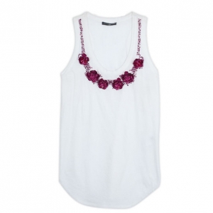 Pre Owned Alexander McQueen Embellished Tank T Shirt L