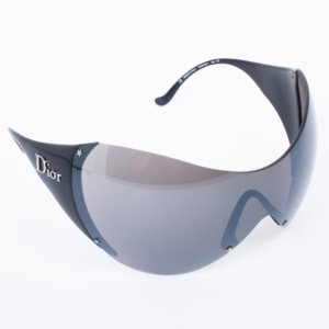 Pre Owned Christian Dior Black Ski 1 Shield Wrap Womens Sunglasses