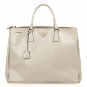 Pre Owned Prada Grey Saffiano Large Tote