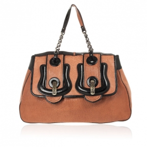 Pre Owned Fendi Brown Leather B Bag