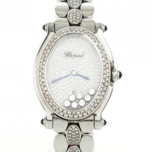 Pre Owned Chopard Happy Sport SS Diamond Womens Wristwatch 34 MM