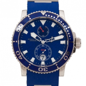 Pre Owned Ulysse Nardin Sport Power Reserve 18K White Gold Rubber Mens Wristwatch 44 MM