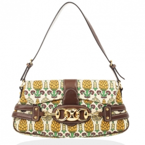 Pre Owned Gucci Pineapple Print Small Shoulder Bag