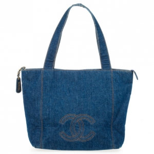 Pre Owned Chanel Denim Tote