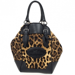 Pre Owned Dolce and Gabbana 'Animalier' Duffel Satchel Handbag