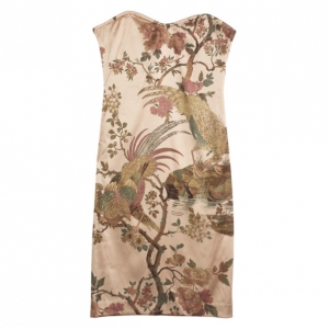 Pre Owned Roberto Cavalli Cocktail Strapless Dress L