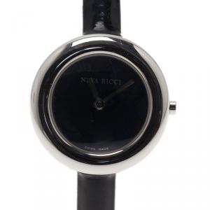 Pre Owned Nina Ricci Black Stainless Steel Classic Women's Wristwatch 25MM