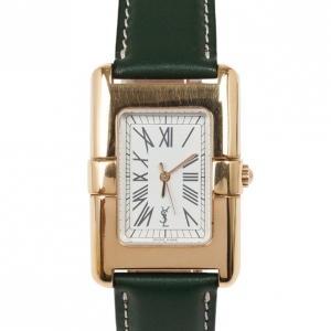 Pre Owned Saint Laurent Paris Rectangular SS Womens Wristwatch 30 MM