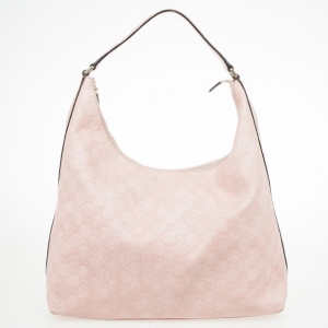 Pre Owned Gucci Pink Bree Guccissima Leather Hobo