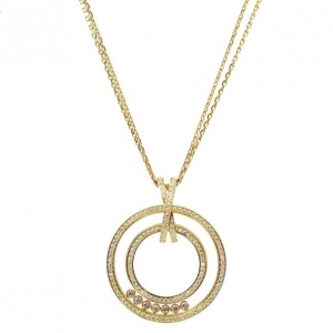 Pre Owned Chopard Happy Diamond 18kt Yellow Gold Necklace