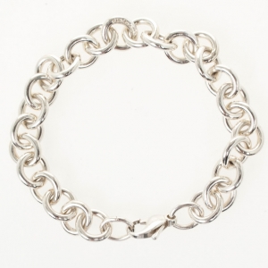 Pre Owned Tiffany & Co. Round Link Silver Bracelet