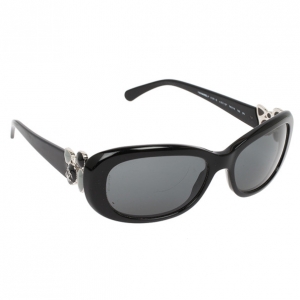 Pre Owned Chanel 5181-B Black Rectangle Women Sunglasses