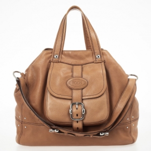 Pre Owned Tod's Beige Leather Large Tote