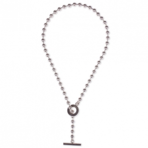 Pre Owned Gucci Silver Necklace with T-bar