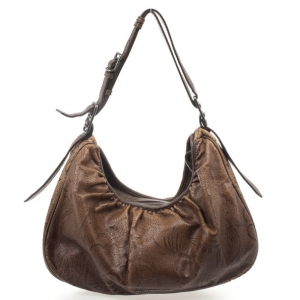 Pre Owned Burberry Limited Edition Nutmeg Degrade Lace Leather Large Hobo Bag