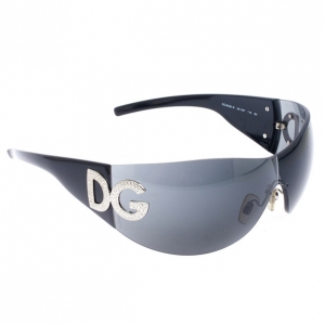 Pre Owned Dolce And Gabbana Black Shield Womens Sunglasses