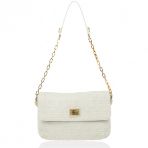 Pre Owned Marc by Marc Jacobs White Quilted Shoulder Bag
