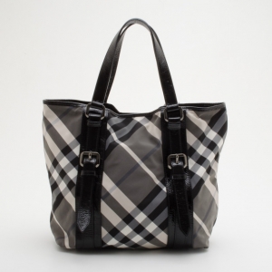 Pre Owned Burberry Lowry Check Tote