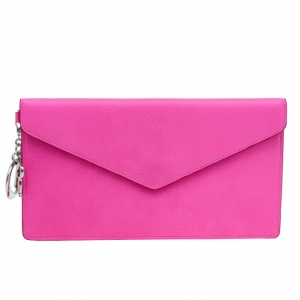 Pre Owned Dior Fuchsia Diorissimo Envelope Clutch
