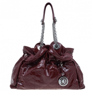 Pre Owned Dior Red Patent Le Trente Shoulder Bag