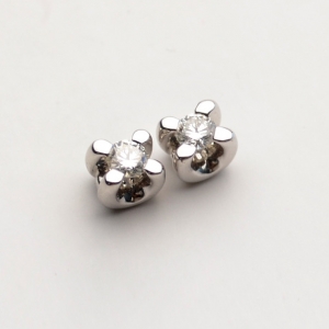Pre Owned Damiani Diamond White Gold Stud Earrings