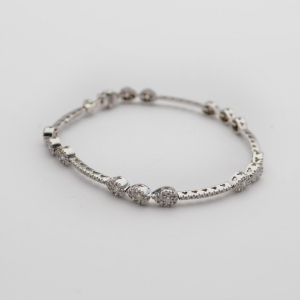 Pre Owned Damiani 18 K Diamond Pave Drop Bracelet 