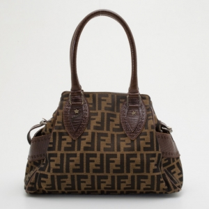 Pre Owned Fendi Brown Zucca De Jour Handbag