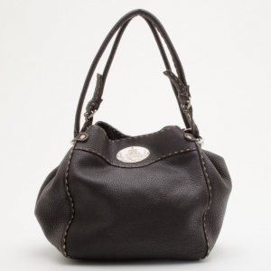 Pre Owned Fendi Black Selleria Hobo