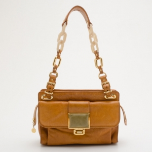 Pre Owned Balenciaga Brown Leather Cherche Midi Bag