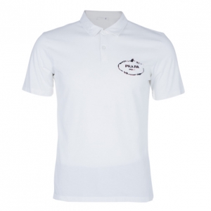Pre Owned Prada Men's White Polo Shirt XL