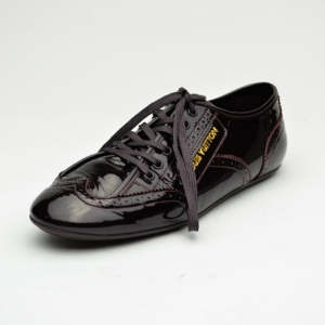 Pre Owned Louis Vuitton Amarante Patent Brogue Sneakers Size 39