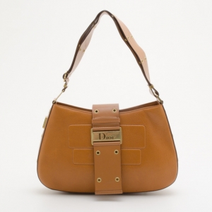 Pre Owned Christian Dior Tan Leather 'Street Chic' Hobo