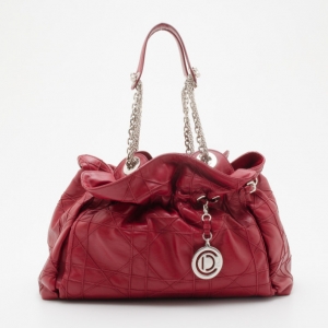 Pre Owned Christian Dior Red Leather Le Trente Shoulder Bag