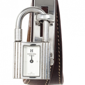 Pre Owned Hermes Kelly 2 Stainless Steel Womens Wristwatch 30M