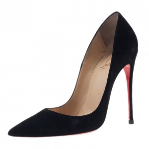 Christian Louboutin Black Suede So Kate Pumps Size 36.5