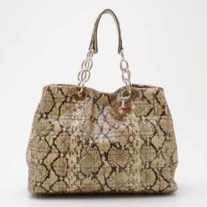 Pre Owned Dior Soft Lady Dior Python Bag