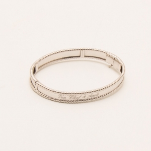 Pre Owned Van Cleef & Arpels 18KT White Gold Perlée Signature Bracelet
