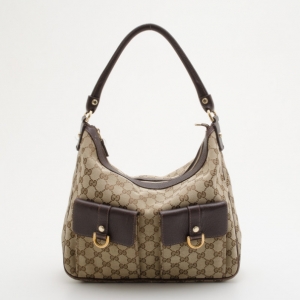 Pre Owned Gucci Abbey GG Monogram Multi-Pocket Hobo