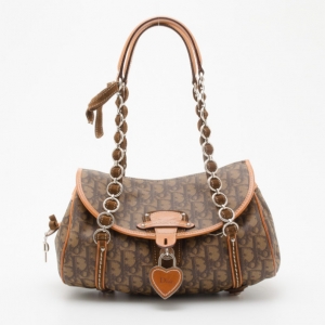 Pre Owned Dior Monogram Trotter Romantique Satchel